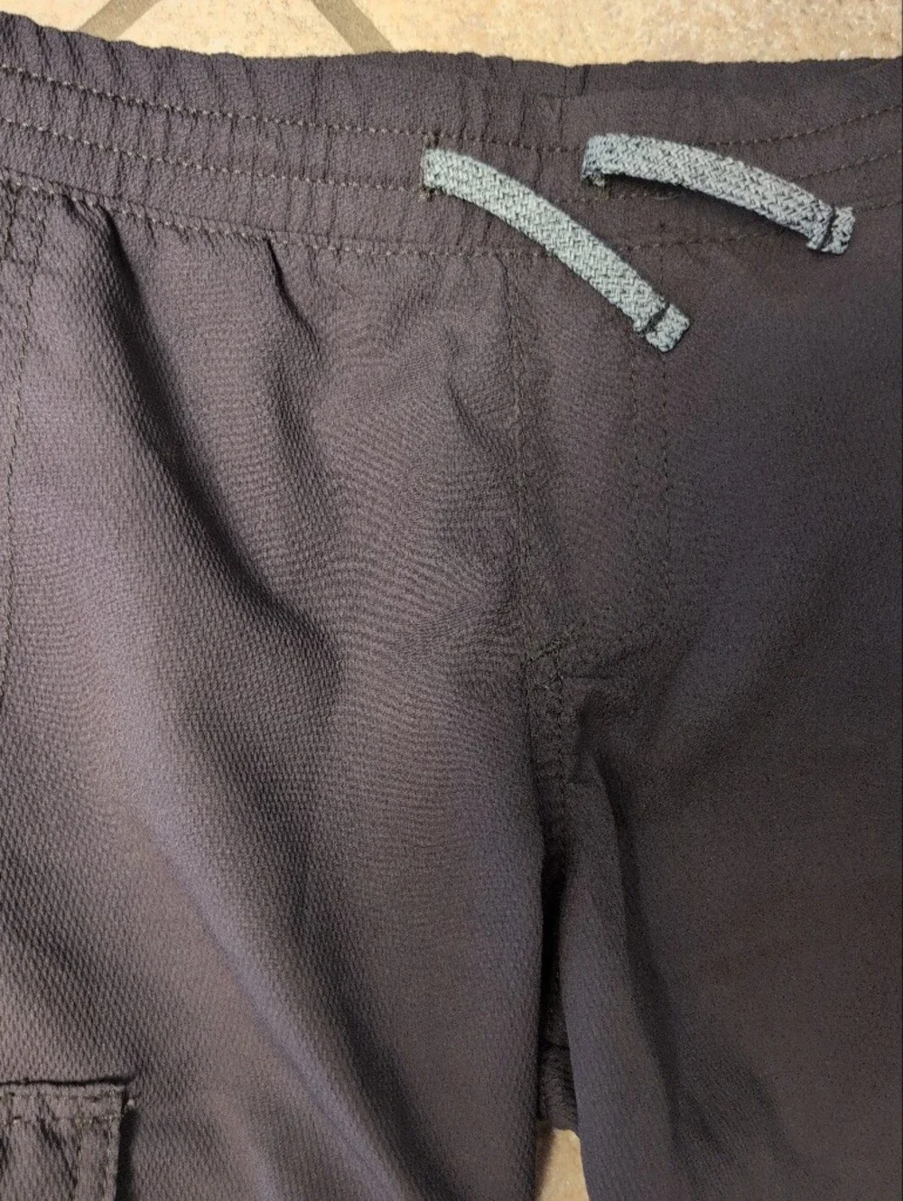 Boys Lee Cargo Drawstring Elastic Waist Shorts 10R Dark Brown Lightweight School